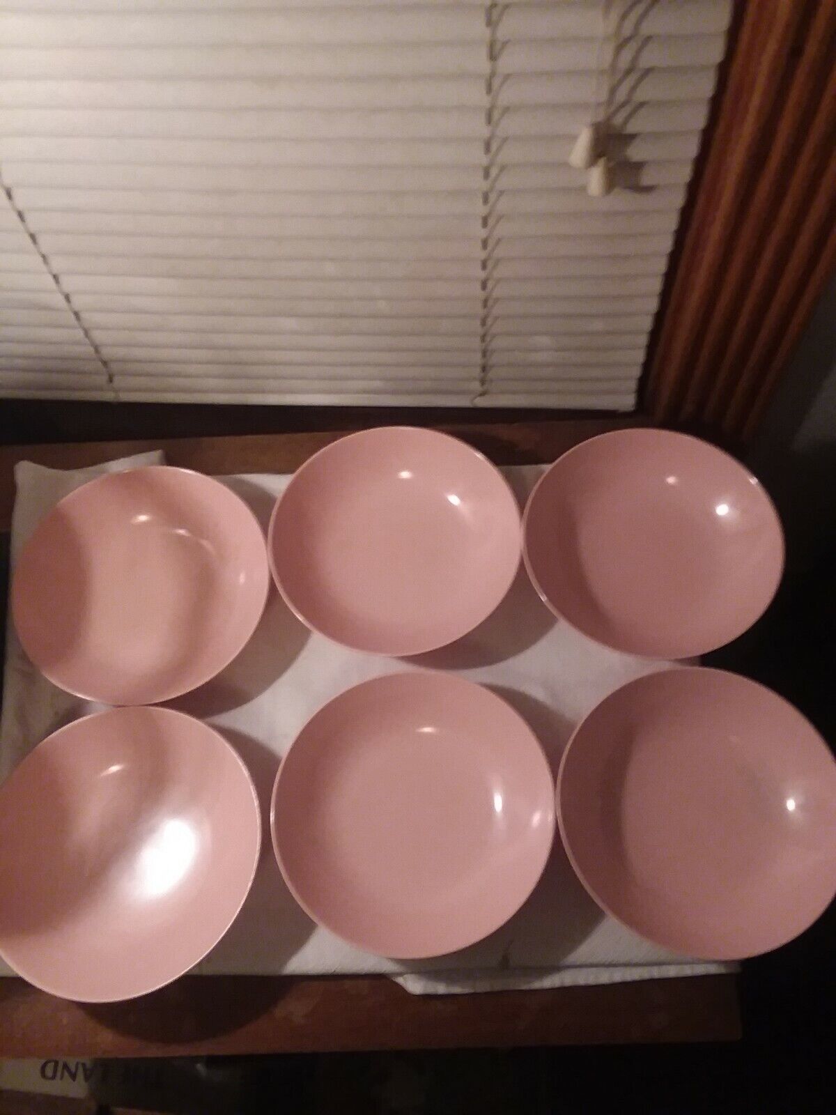 Vintage 7 Inch Plastic Bowls with no name on them 