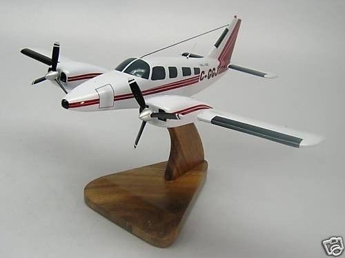 PA-34-200-T Seneca-II Piper Airplane Desk Wood Model Small New