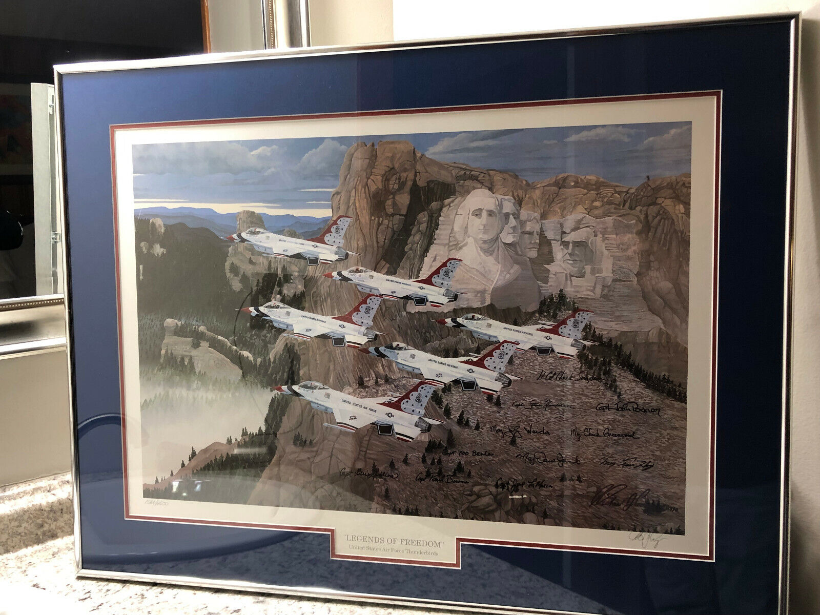 USAF Thunderbirds Legends of Freedom Numbered #1086 Print of 2500 markystore