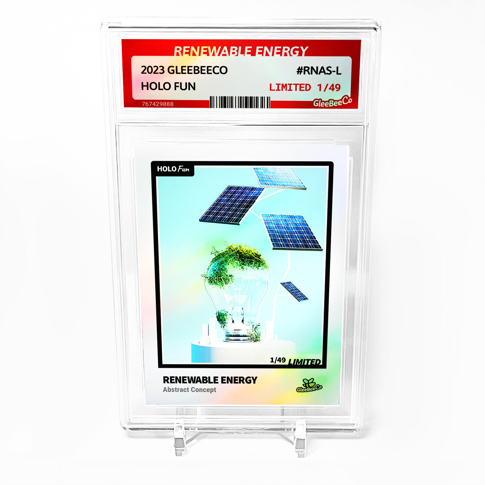 RENEWABLE ENERGY 2023 GleeBeeCo Card Abstract Concept Holographic #RNAS-L /49