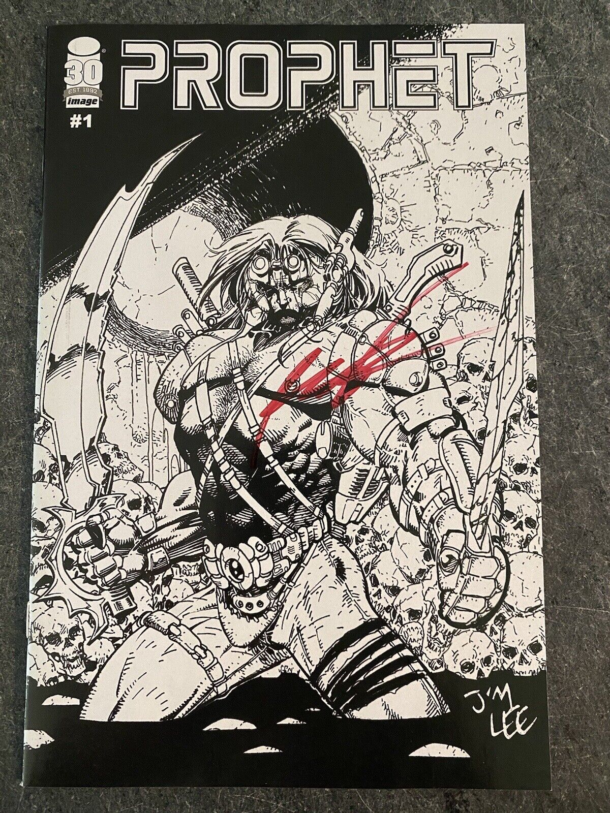 Prophet Remastered #1 Jim Lee Black And White Signed By Rob Liefeld Whatnot Sale