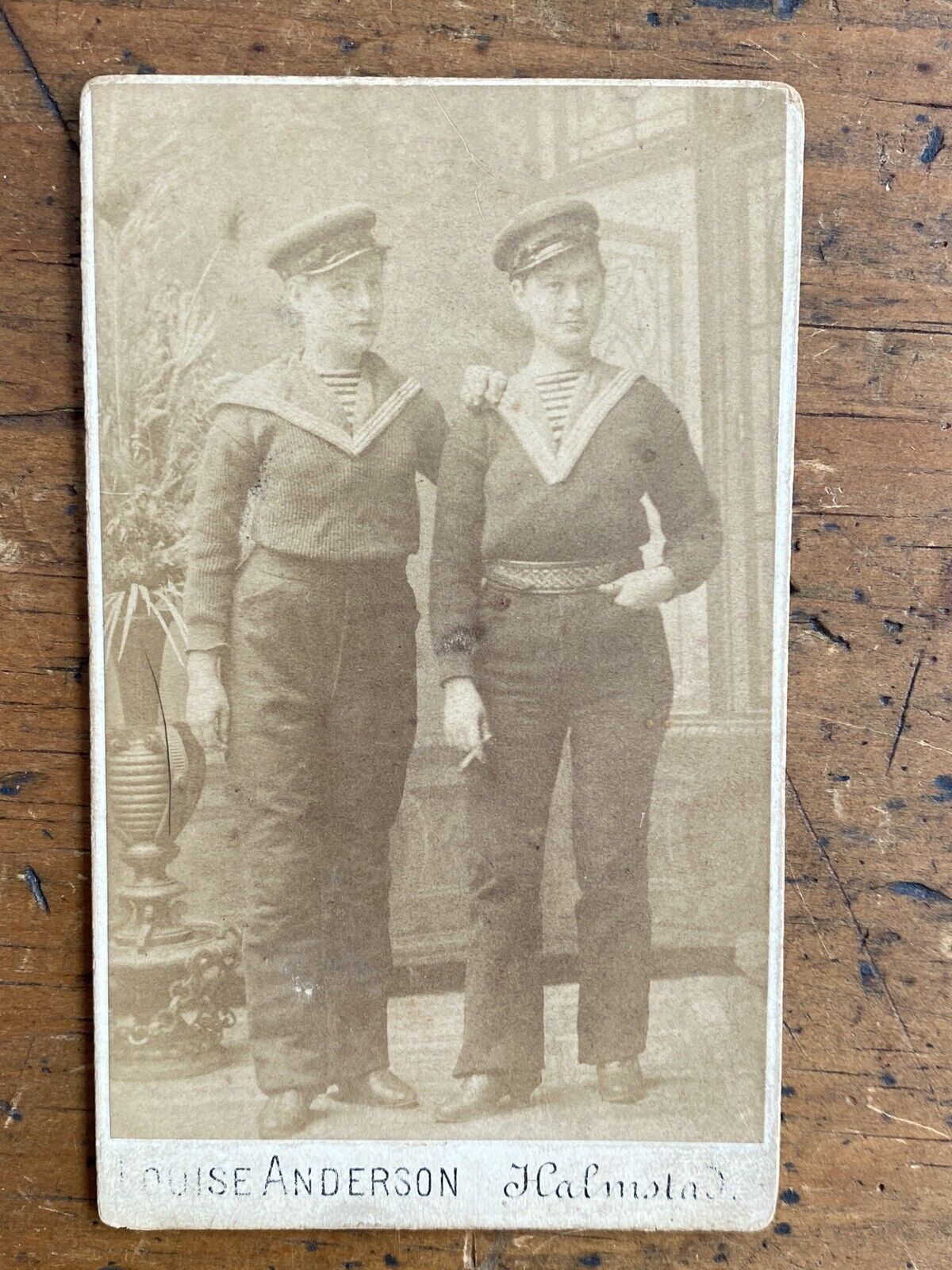 CDV of Navy Sailors Halmstad Sweden 1880 - 1890 Photo