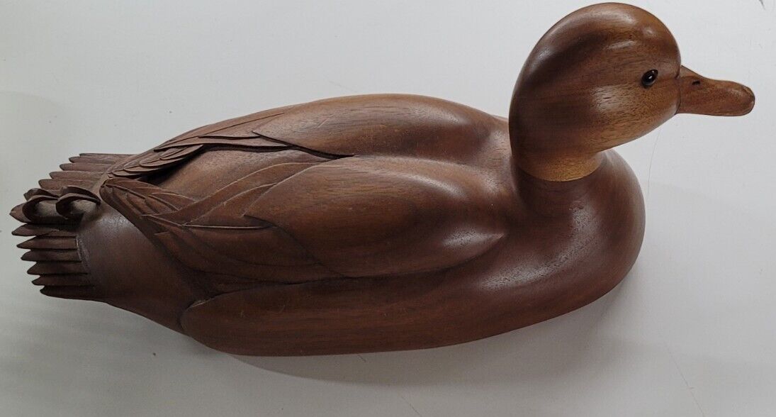 Original Martin Gates of Gainesville Florida Incredible Wood Carving Duck Decoy