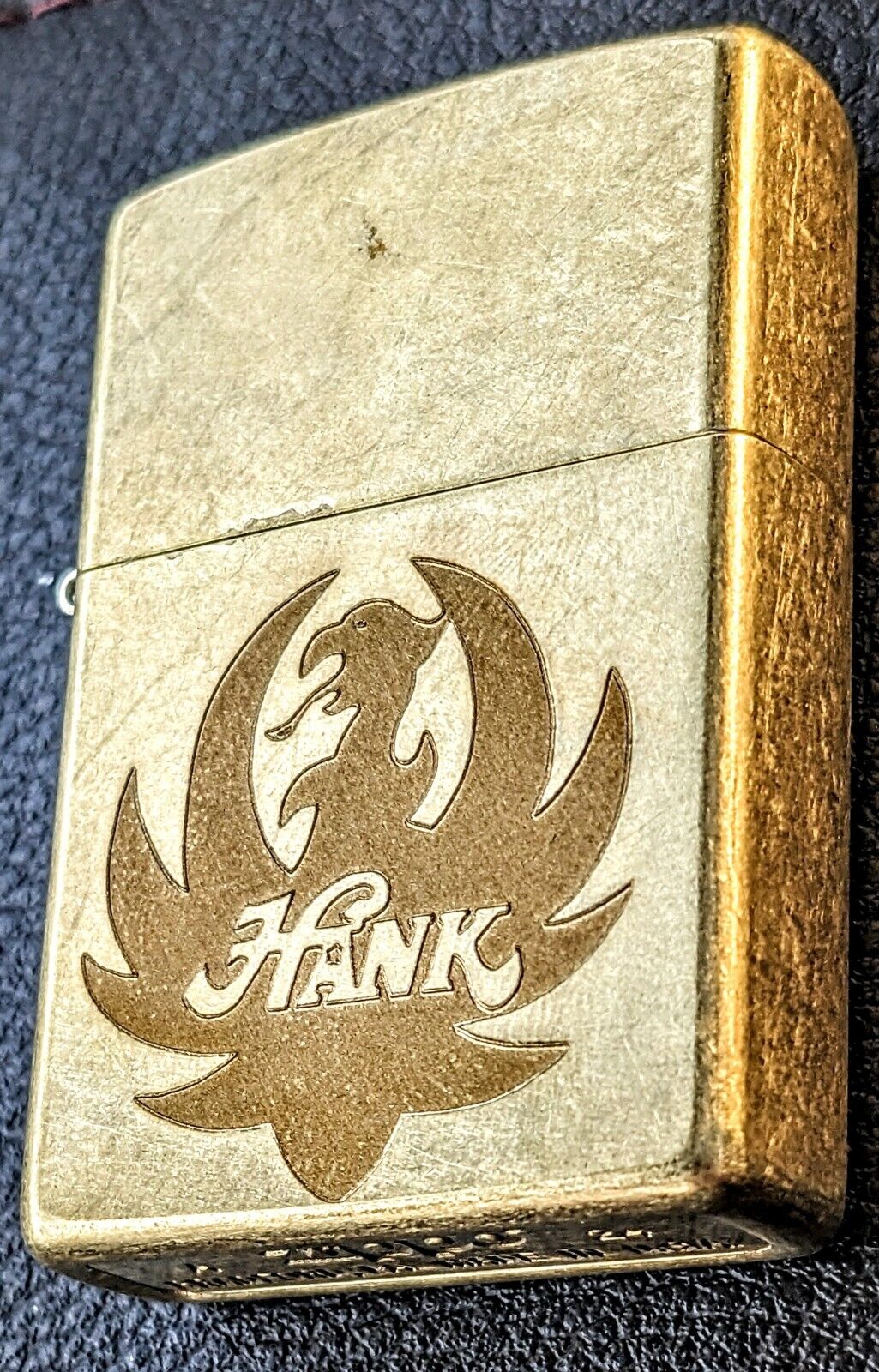 Hank Williams Jr All Brass Zippo Lighter. Gold Tone  Great Gift  Unfired 