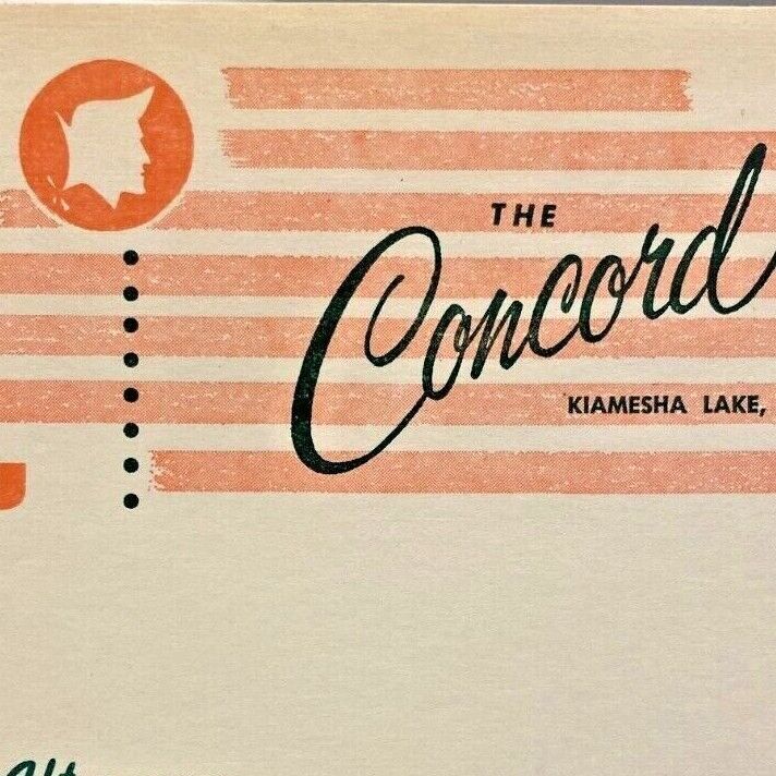 1960 Concord Hotel Restaurant Menu Resort Kiamesha Lake Thompson New York #1