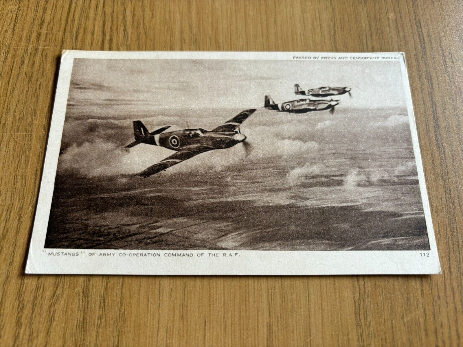 Royal Air Force North American P-51 Mustang postcard