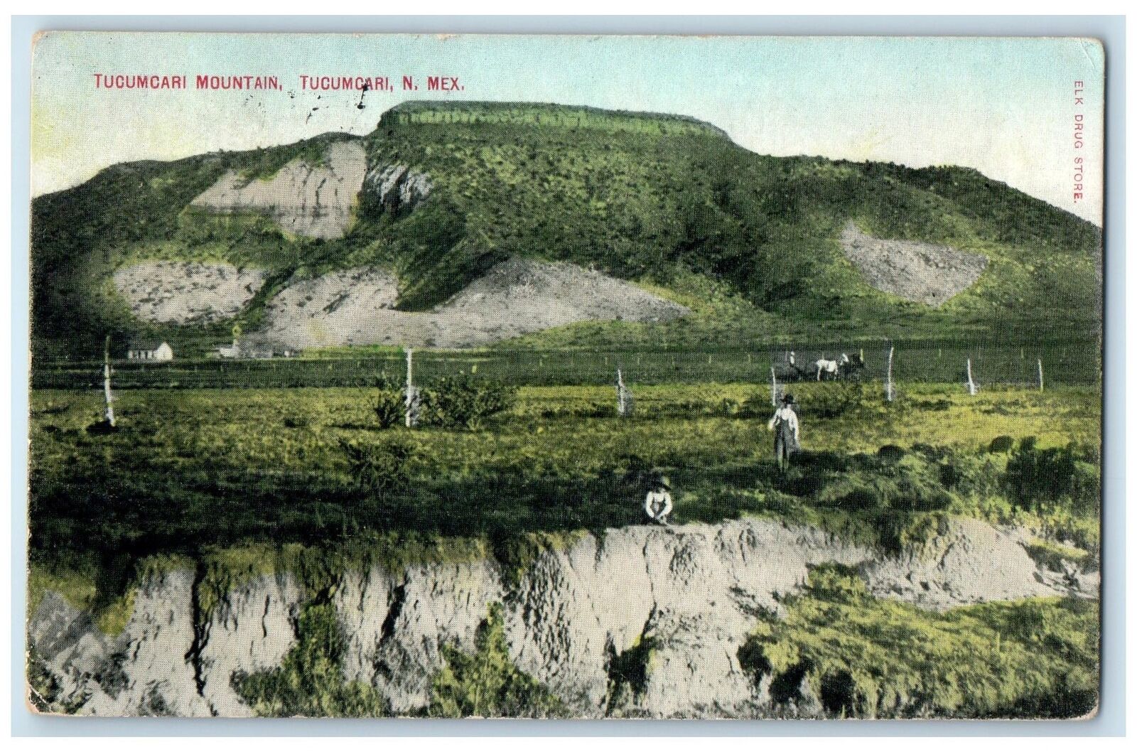 1910 Tucumcari Mountain Scene Tucumcari New Mexico NM Posted Vintage Postcard