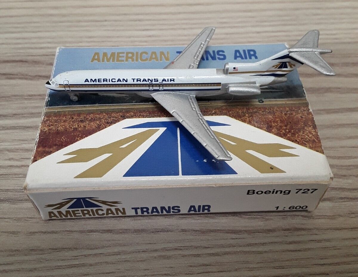 Collectable Schabak American Trans Air Boeing 727 Aircraft 1:600