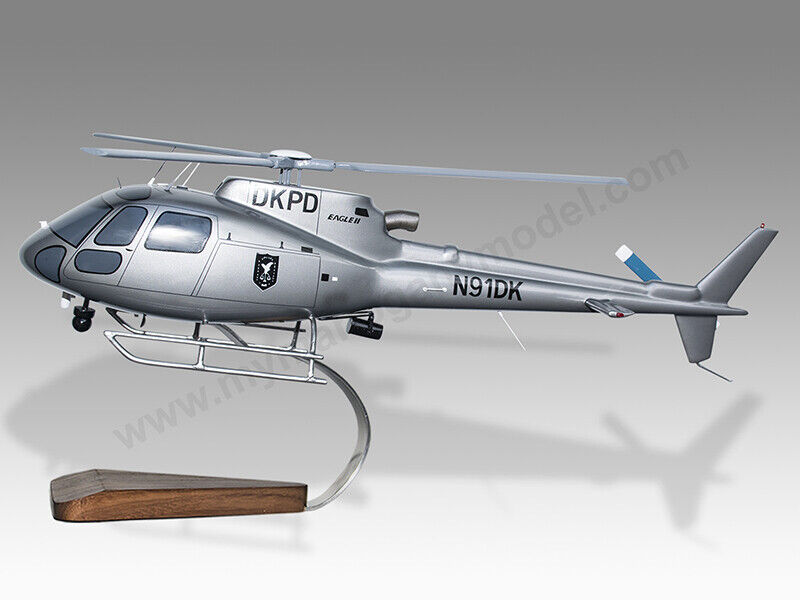 Aerospatiale AS350B Ecureuil Squirrel Dekalb Police Ver.4 Wood Desktop Model