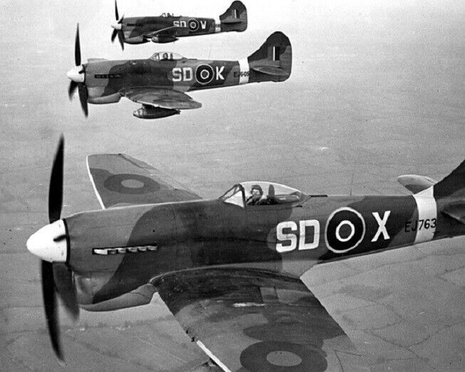 RAF Hawker Tempest MkV Fighter Aircraft in flight 8x10 WWII WW2 Photo 734a