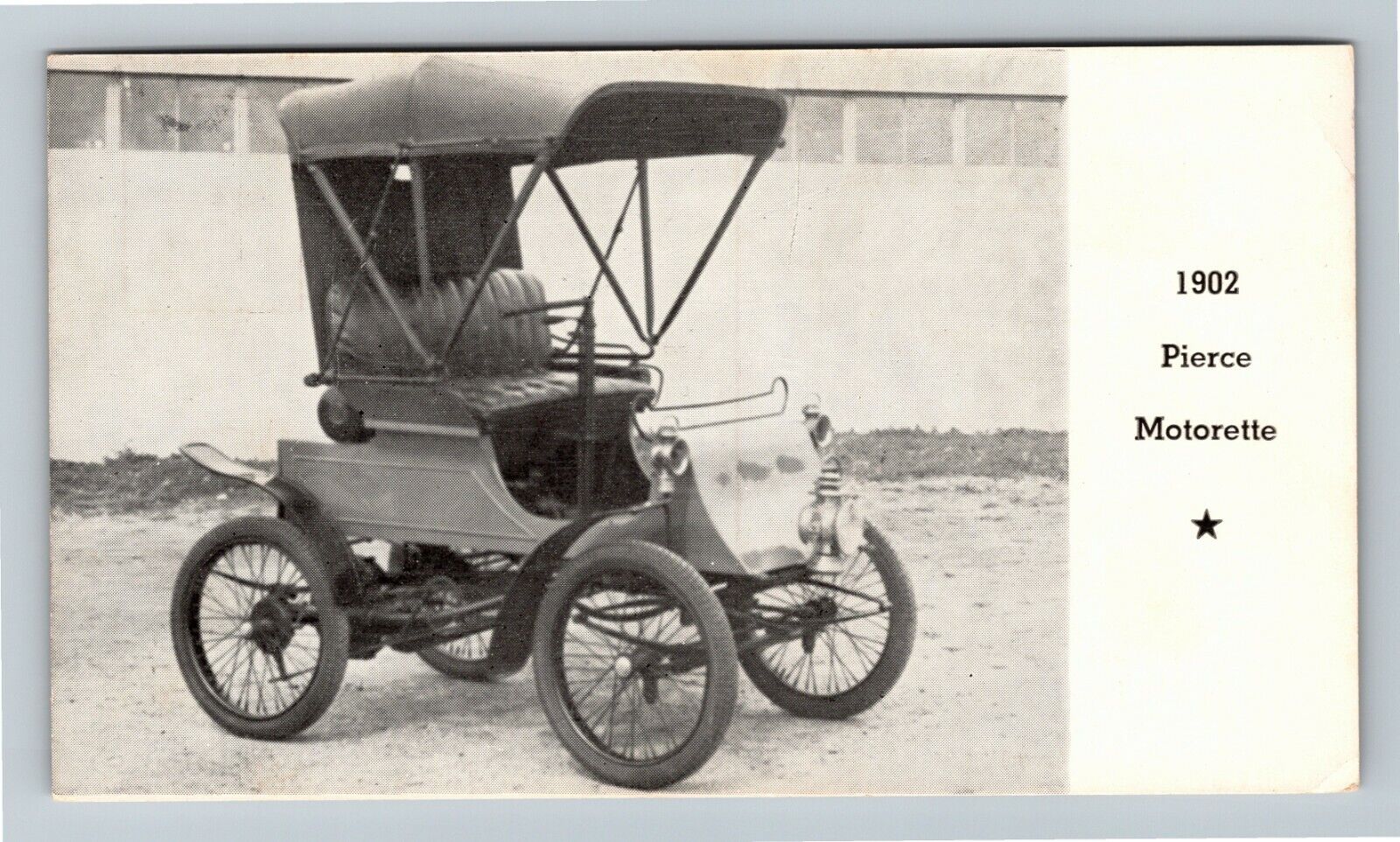 1902 Pierce Motorette, Automobile Vintage Postcard