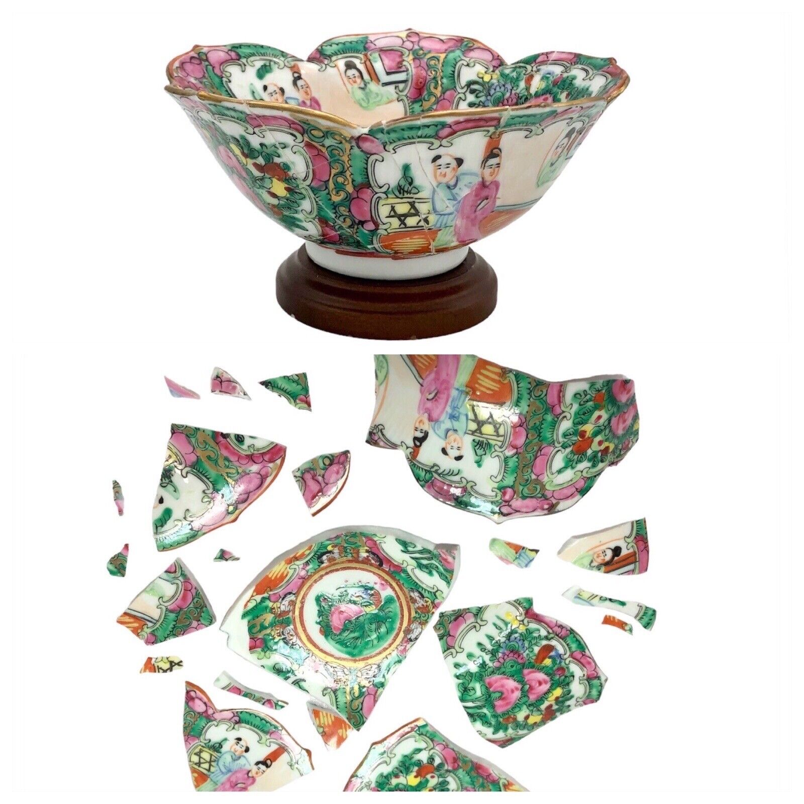Coming Soon Kintsugi Lotus Bowl Chinese Famille Rose Japanese Porcelain HongKong