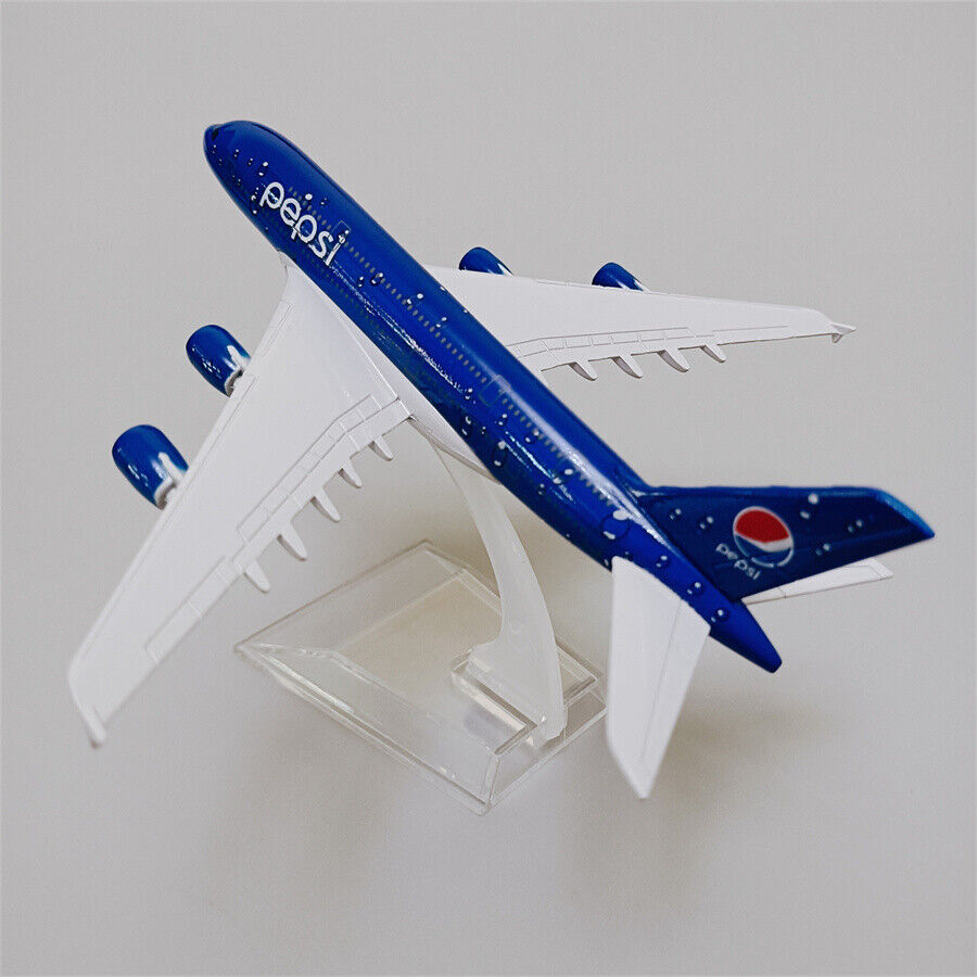 16cm AIR PEPSI Airbus A380 Airlines Diecast Airplane Model Plane Alloy Aircraft