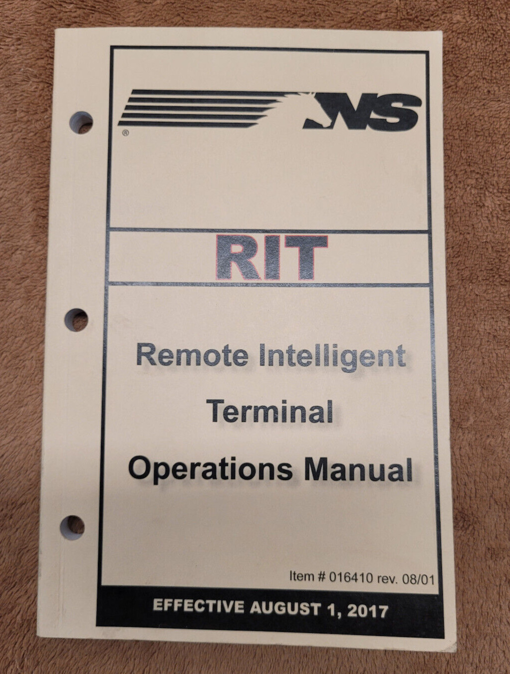Norfolk Southern Rules RIT Remote Intelligent Terminal Operations Manual