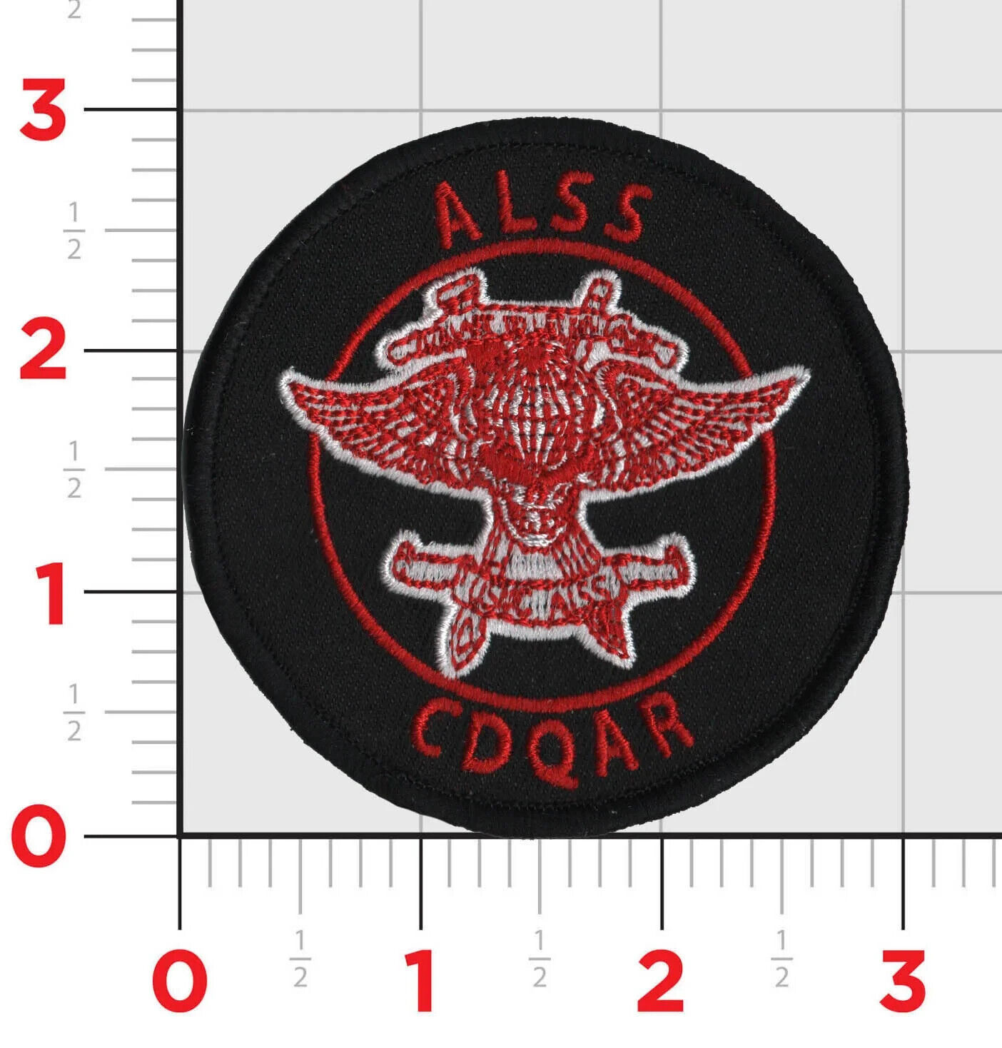 ALSS AVIATION LIFE SUPPORT QUAL QUALIFICATION CDQAR HOOK LOOP EMBROIDERED PATCH