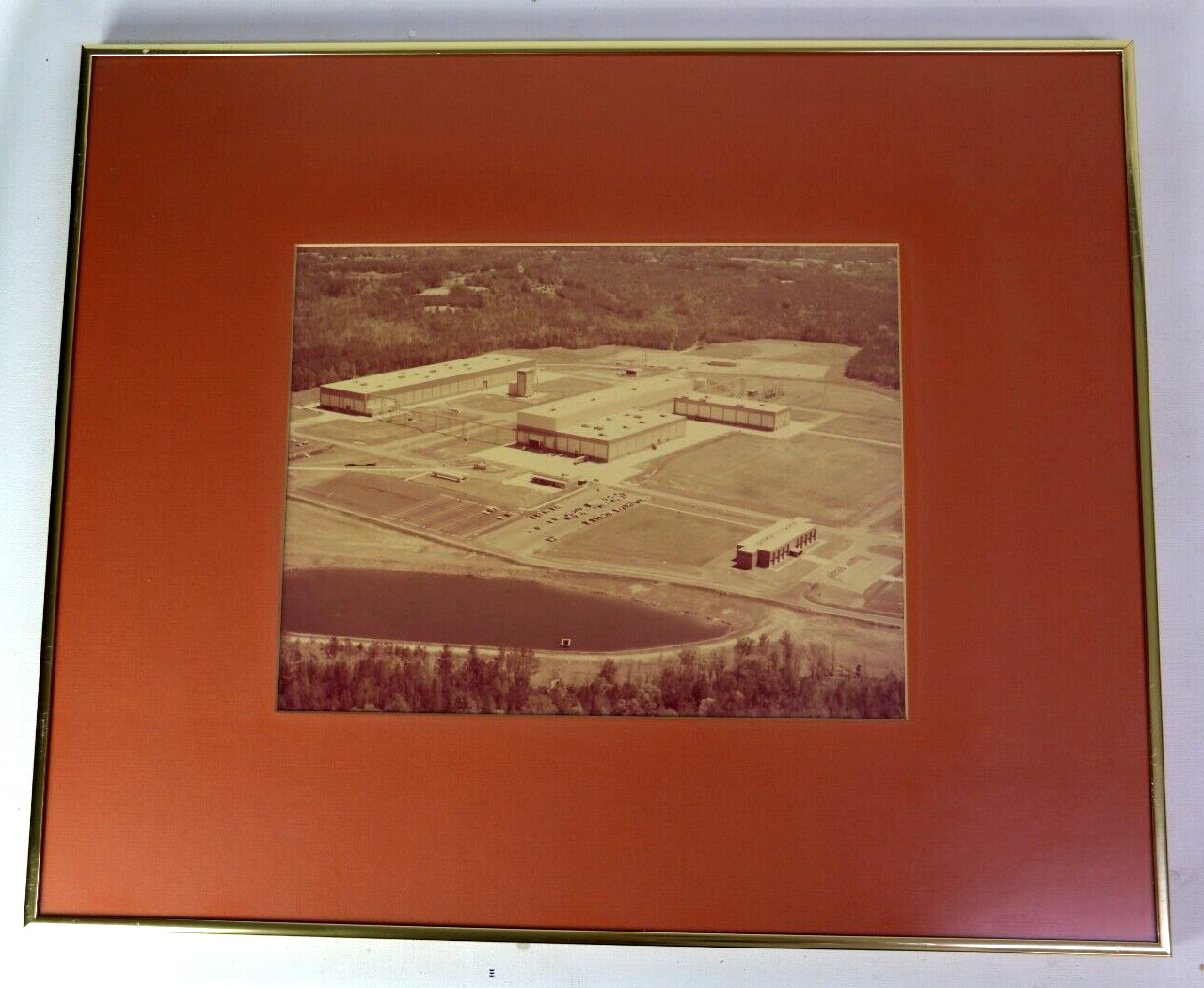 Vintage General Electric Plant Framed Photo Print 74' Daytona Beach FL 19.5x23.5