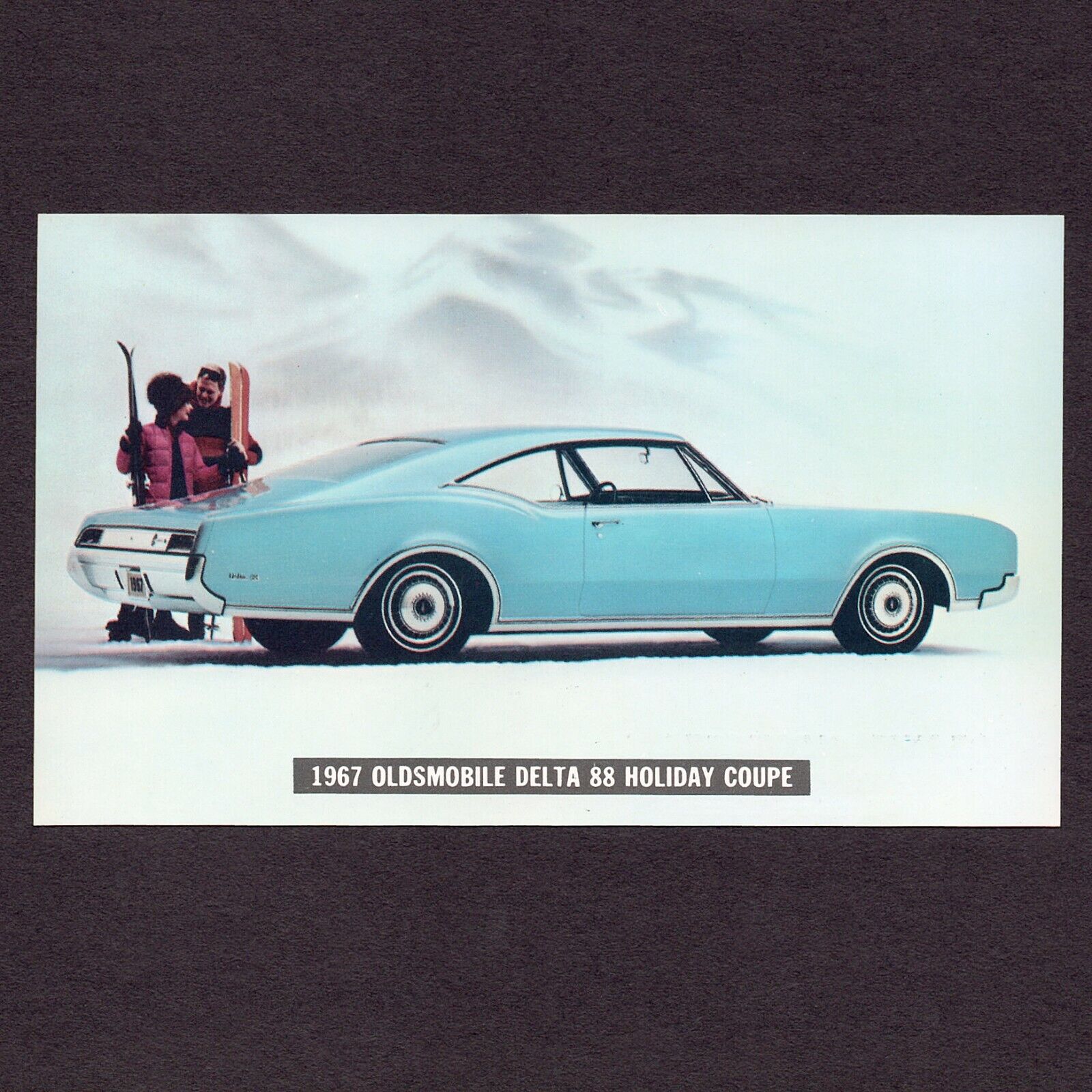 1967 Oldsmobile Delta 88 Holiday Coupe: Original NOS Dealer Postcard UNUSED VG+