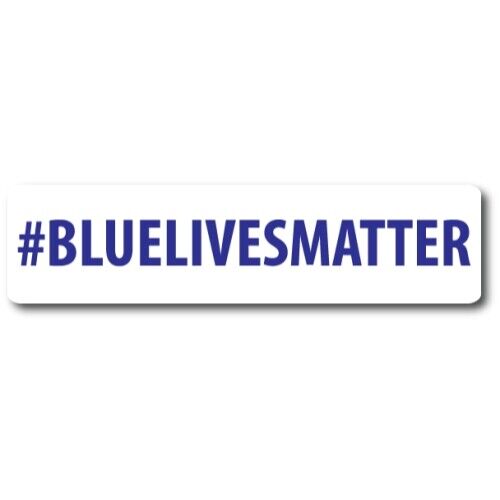#BLUELIVESMATTER Magnet Decal, in Support of Law Enforcement, 2x8 Inches