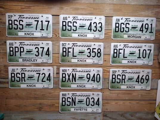Tennessee 2018 Expired license plate Lot of 10  In God We Trust