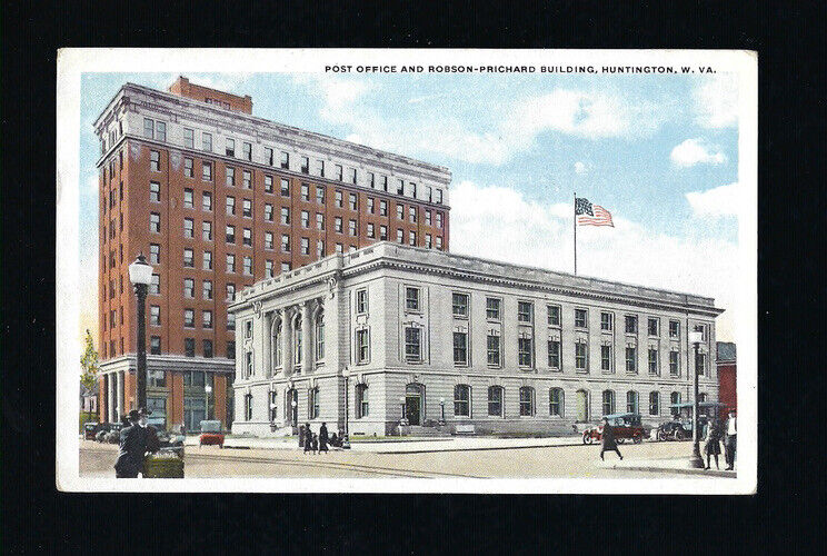 c.1920s Post Office Robson-Prichard Huntington West Virginia WV Postcard UNP