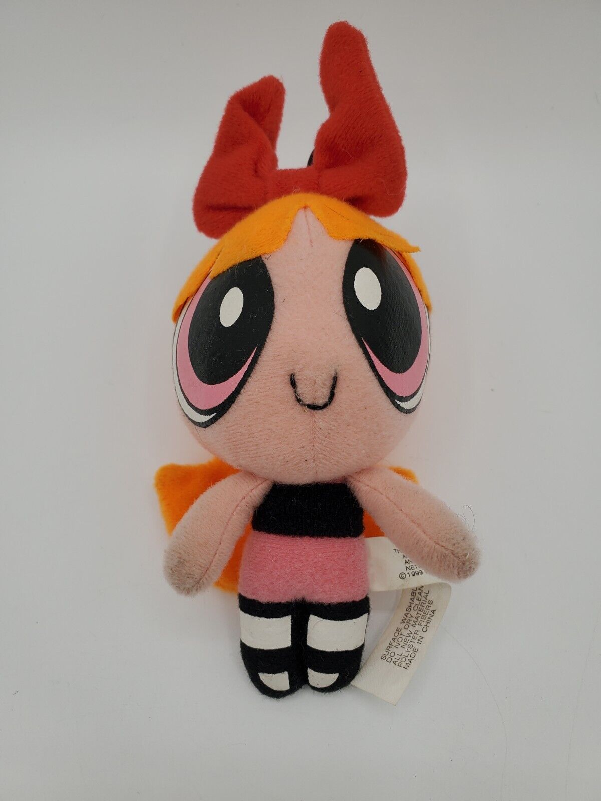 Vintage 1999 The Power Puff Girls Blossom Plush Backpack Clip 5 Inch Keychain