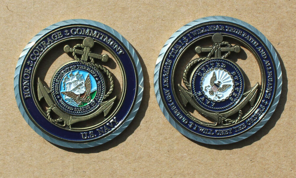 2 Pieces-US Navy Challenge Coin 