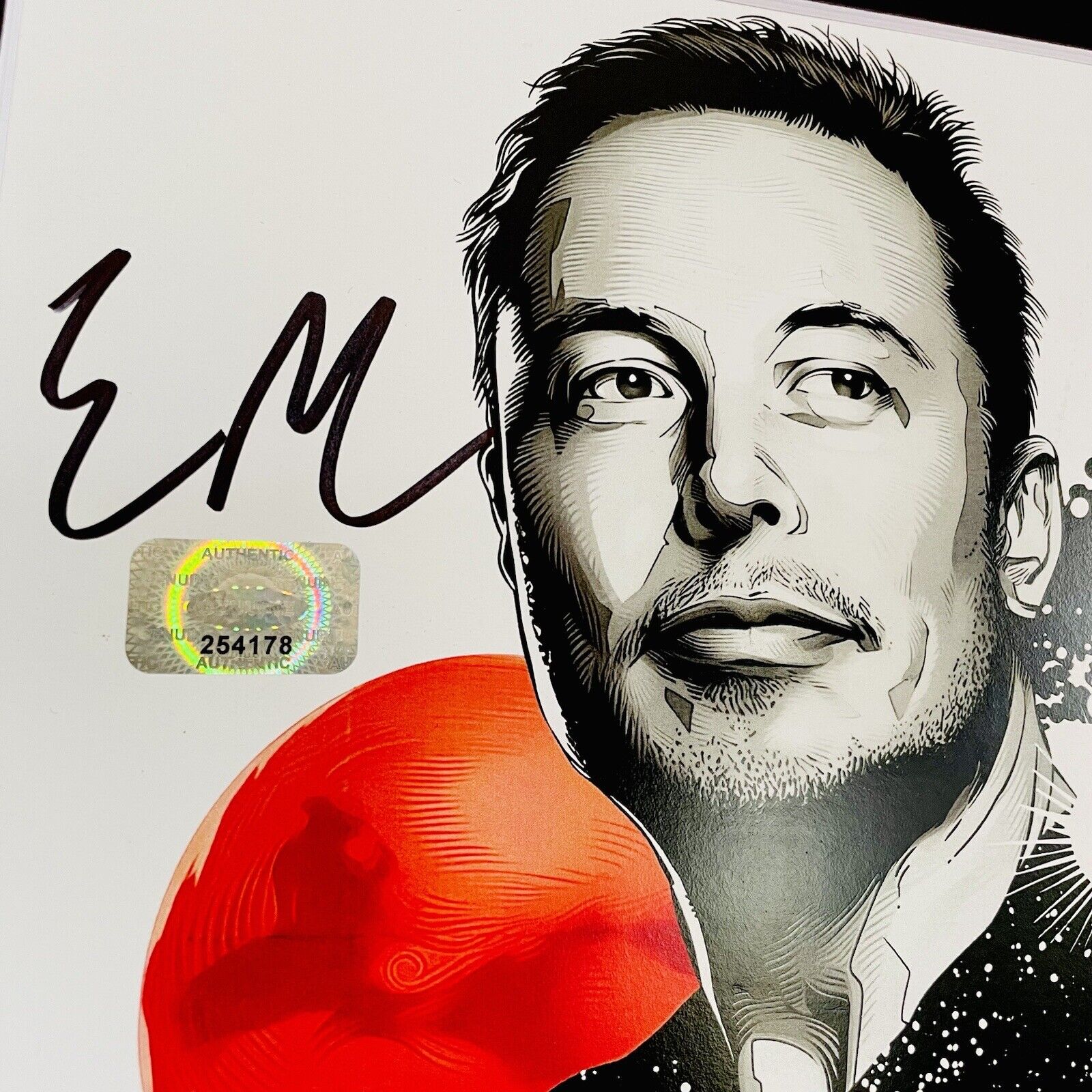 ⭐️ COA Elon Musk Hand Signed Tesla Automotive Autograph Signature Steve Jobs