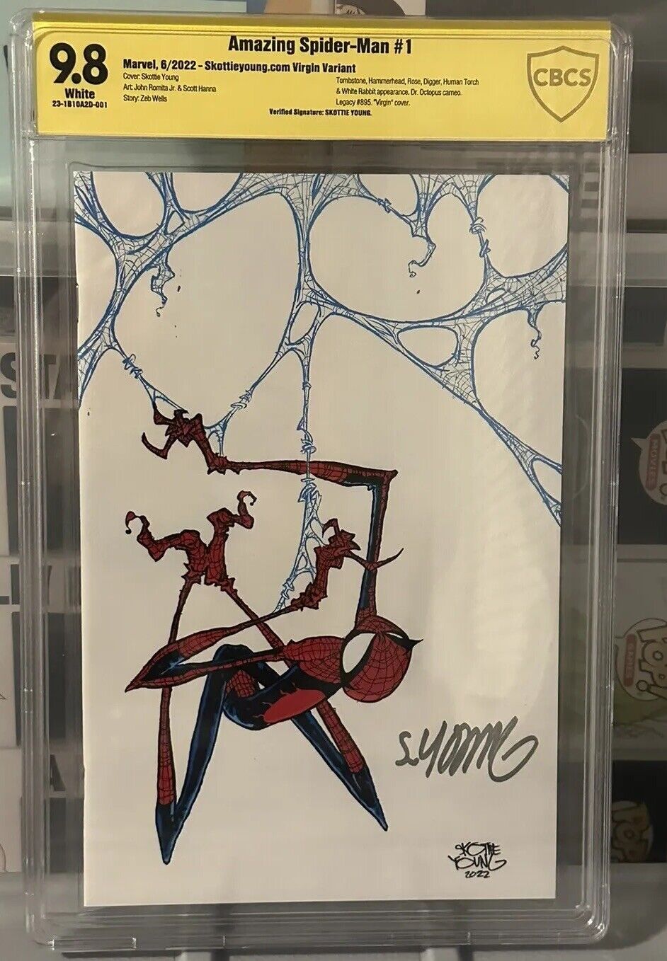 Amazing Spider-Man #1 CBCS 9.8 Signed Skottie Young Web Excl Virgin Cover Marvel