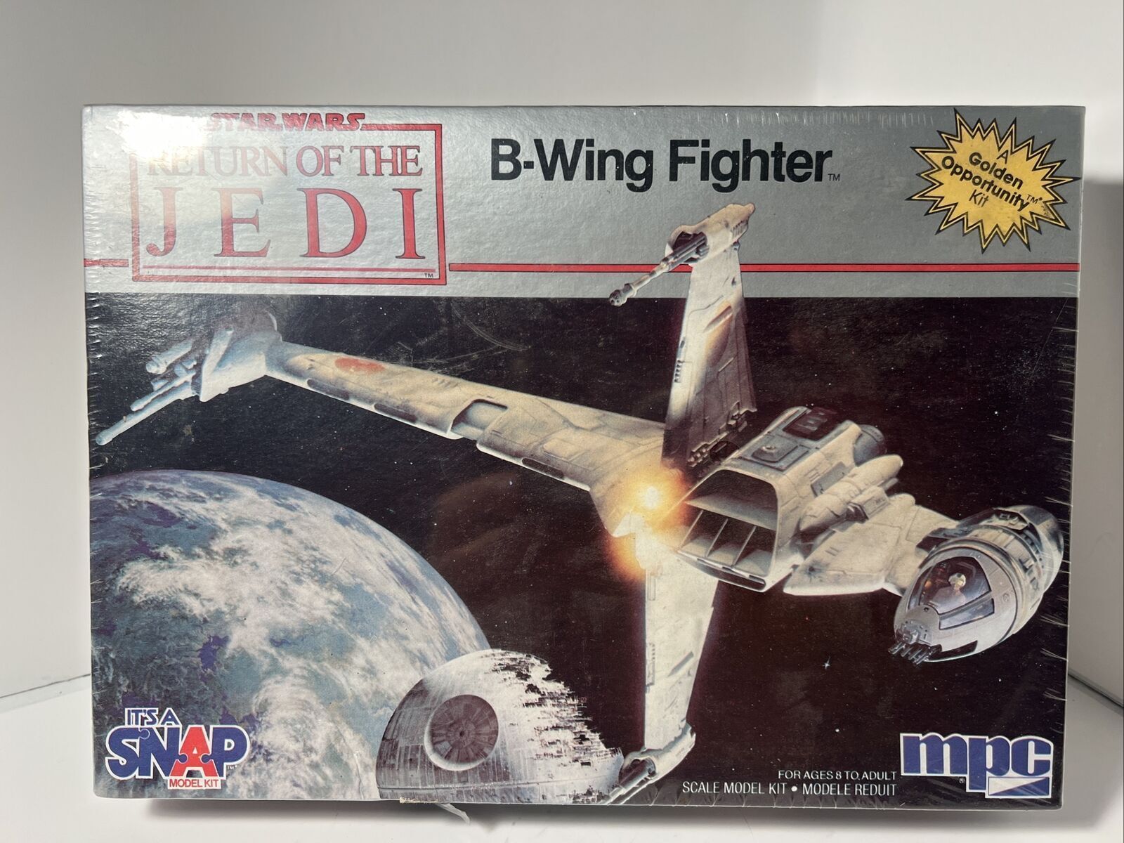 MPC STAR WARS RETURN OF THE JEDI B-WING FIGHTER Kit MODEL 1-1974 NEW SEALED
