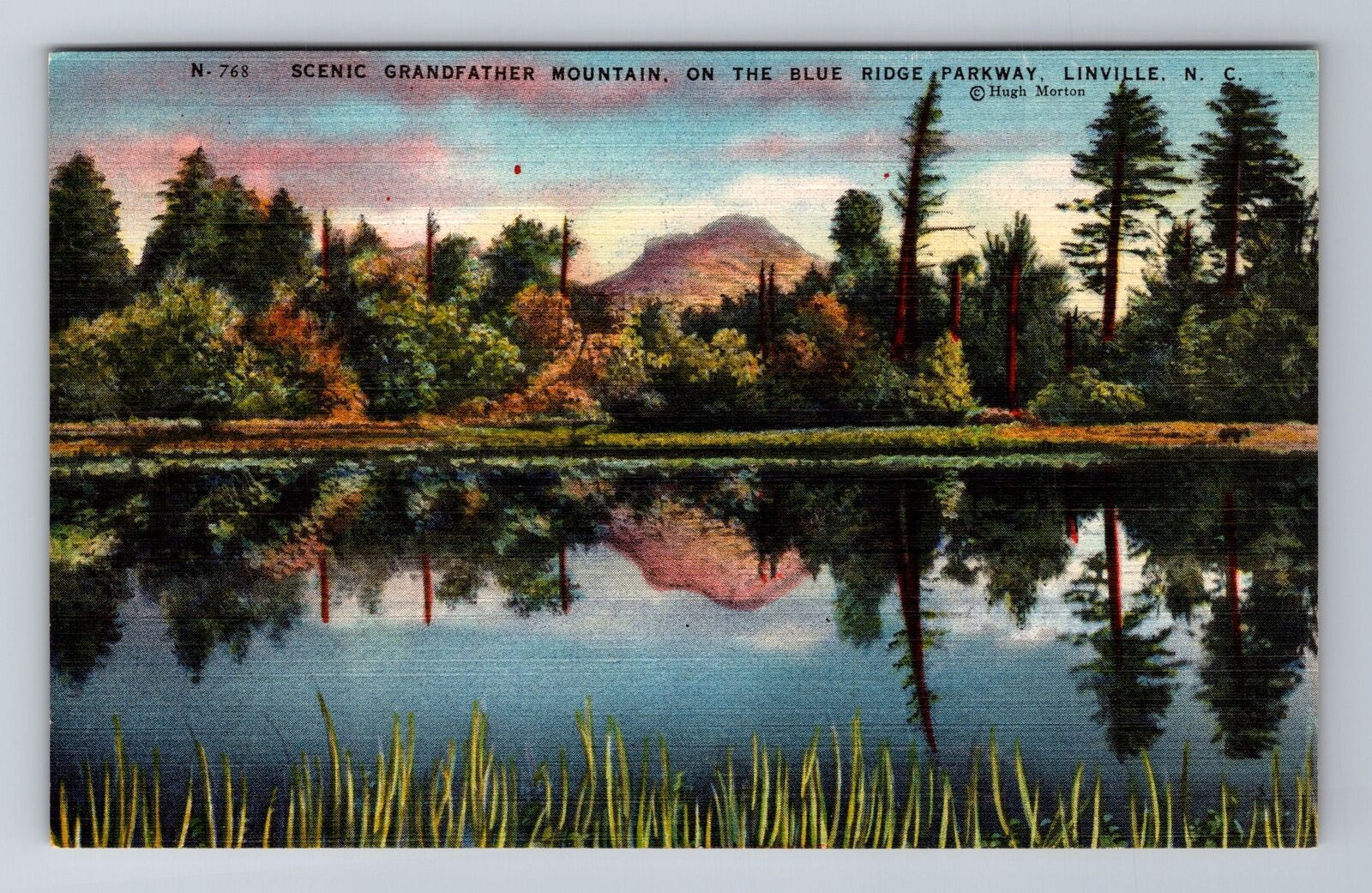 Linville NC-North Carolina, Grandfather Mountain, Antique Vintage Postcard