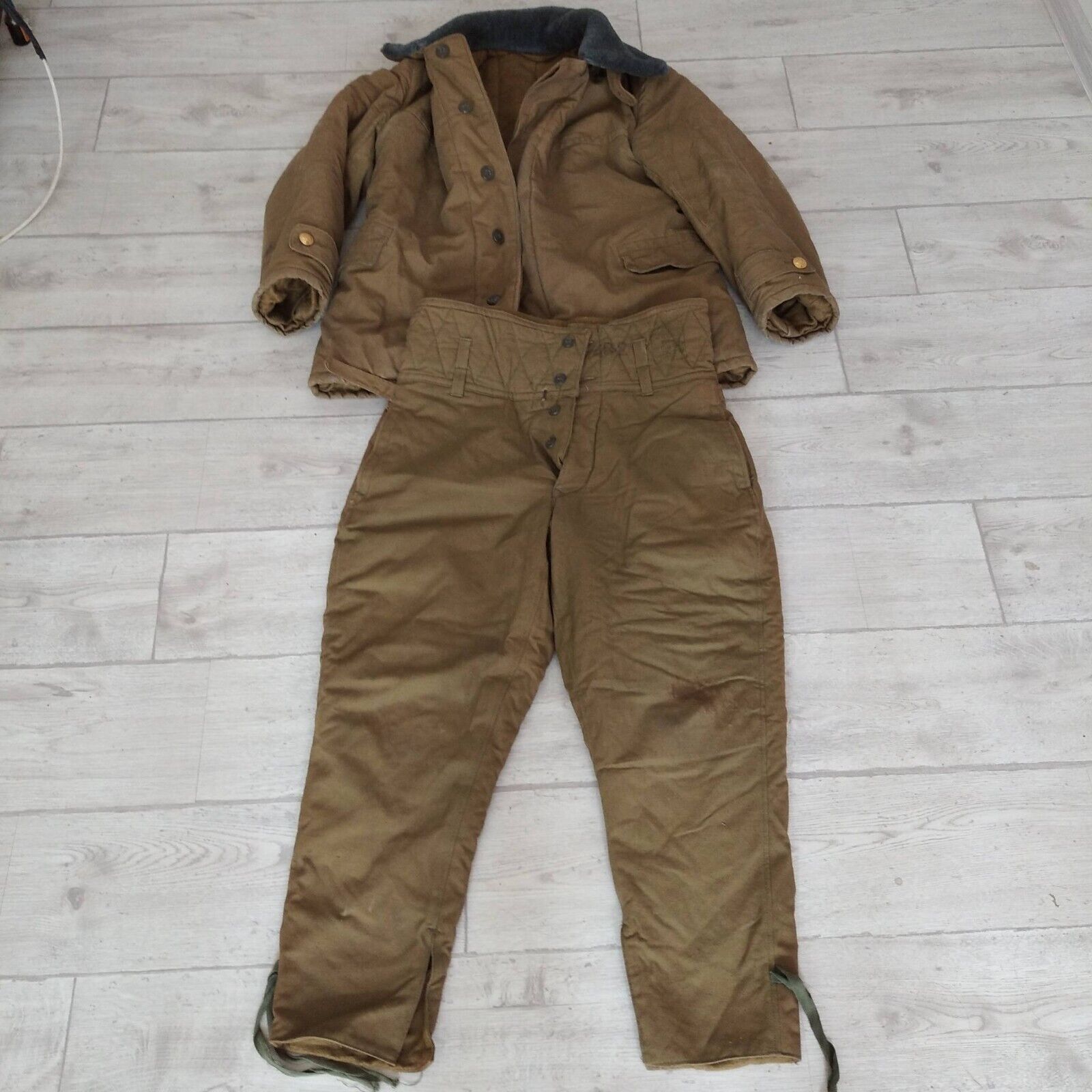 Winter Military USSR Soviet Uniform Jacket FUFAIKA Afghanka and Pants