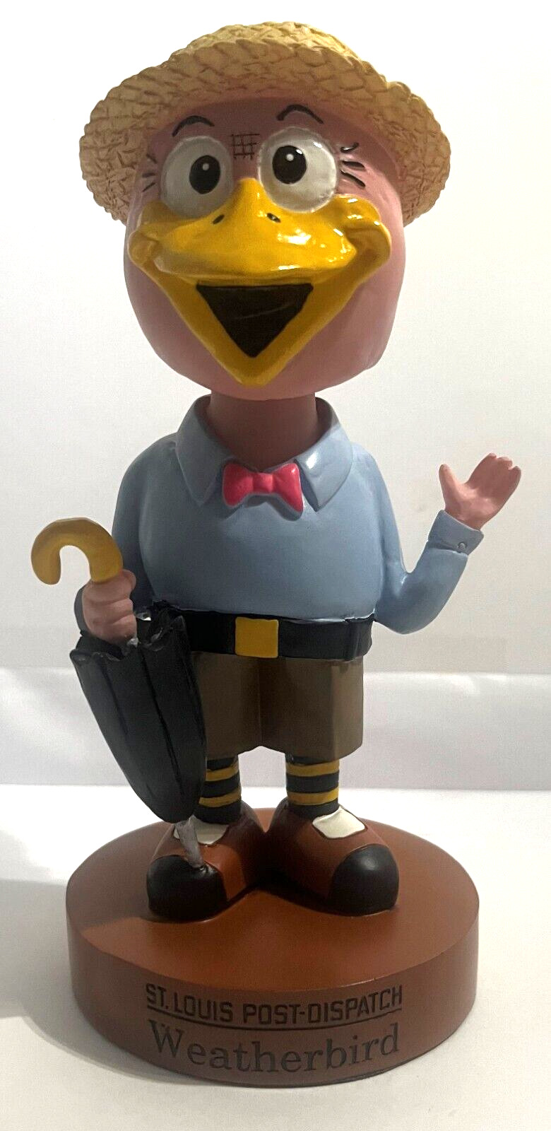 ST LOUIS-DISPATCH Newspaper Collectible Figure Weatherbird Bobblehead 7 in. Tall