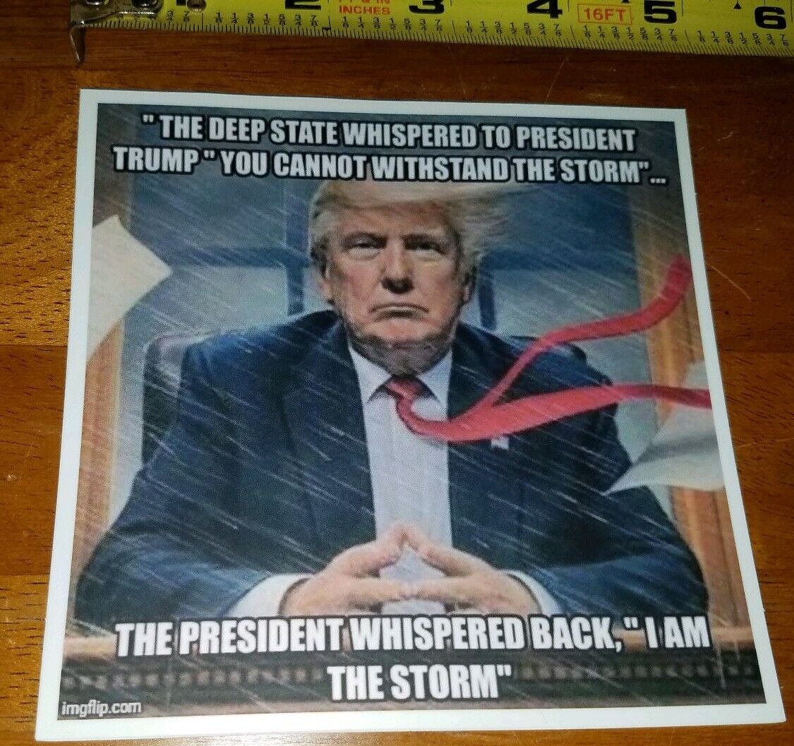 TRUMP STICKER: I AM THE STORM AWESOME ANTI DEEP STATE PRO TRUMP 2024 MAGA KING