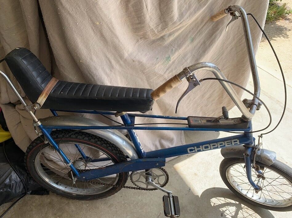 Raleigh Chopper BLUE Bike Bicycle Collectors - vintage 1970's - serial # picture