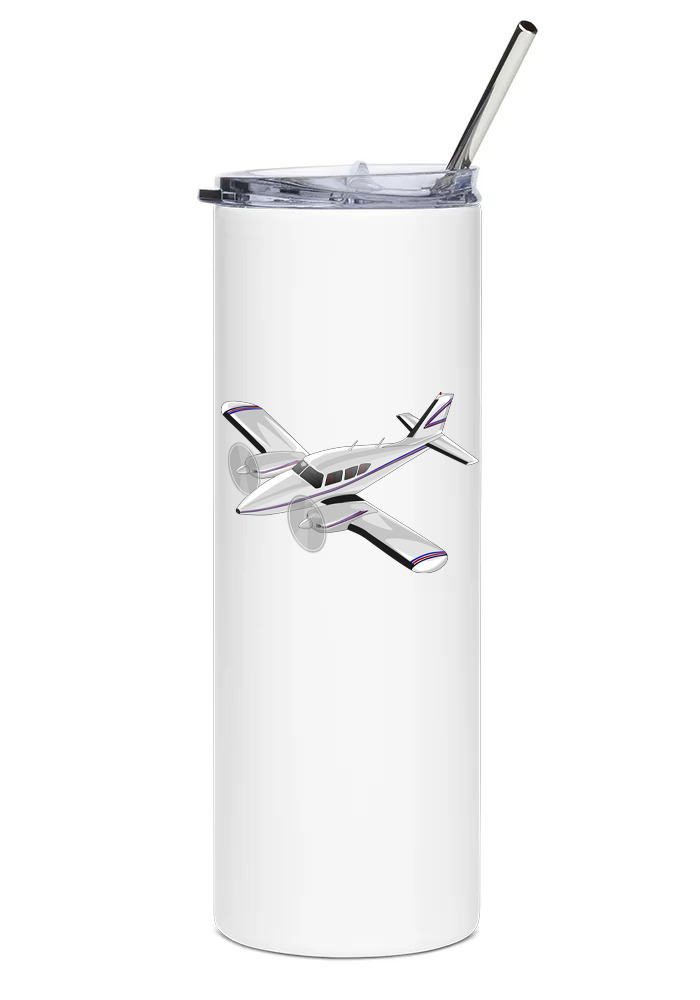Piper Aztec Stainless Steel Water Tumbler with straw - 20oz.