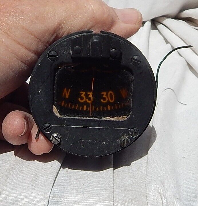 Cessna  Lighted Aircraft  Wet Compass Indicator Gauge Instrument