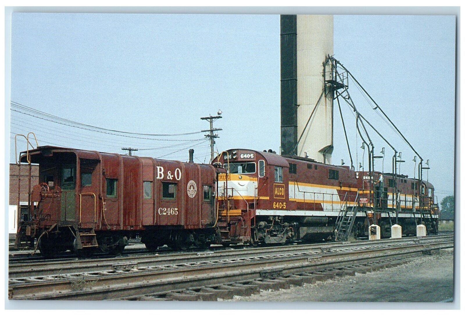 c1950's TRP Transportation Series Volume 5 No. 12 Alco's DL 640 Train Postcard