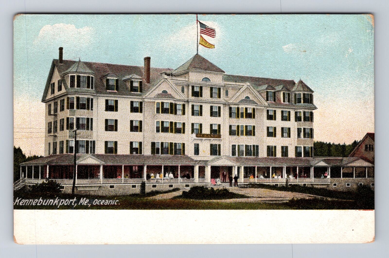 Kennebunkport ME-Maine, Oceanic, Antique, Vintage Souvenir Postcard