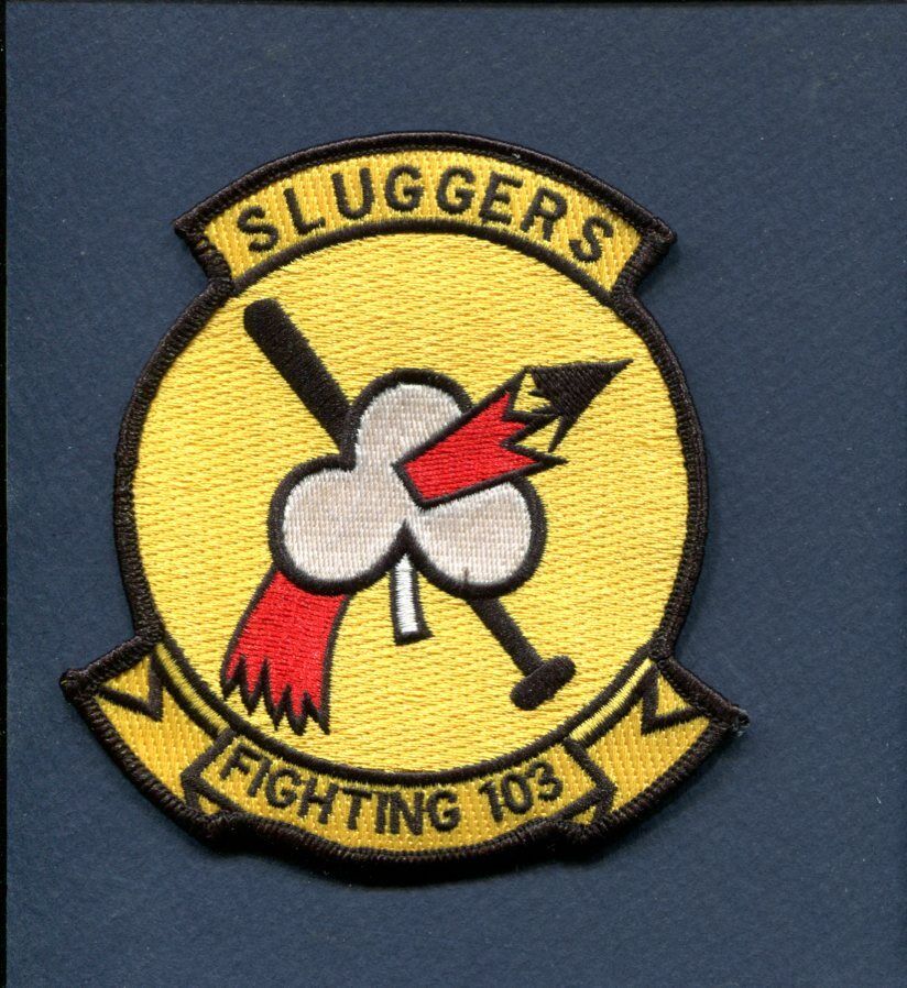 VF-103 SLUGGERS US Navy Grumman F-14 TOMCAT F-4 PHANTOM Fighter Squadron Patch