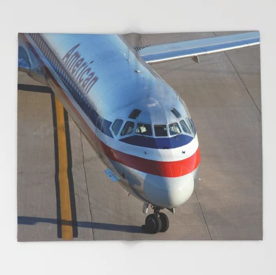 American Airlines MD-80 - 88 X 104 Throw Blanket
