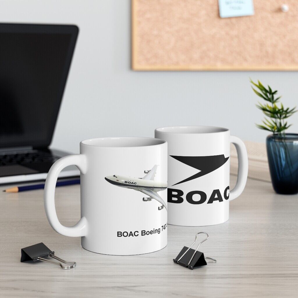 BOAC - British Overseas Airways Corporation B-747 Coffee Mug