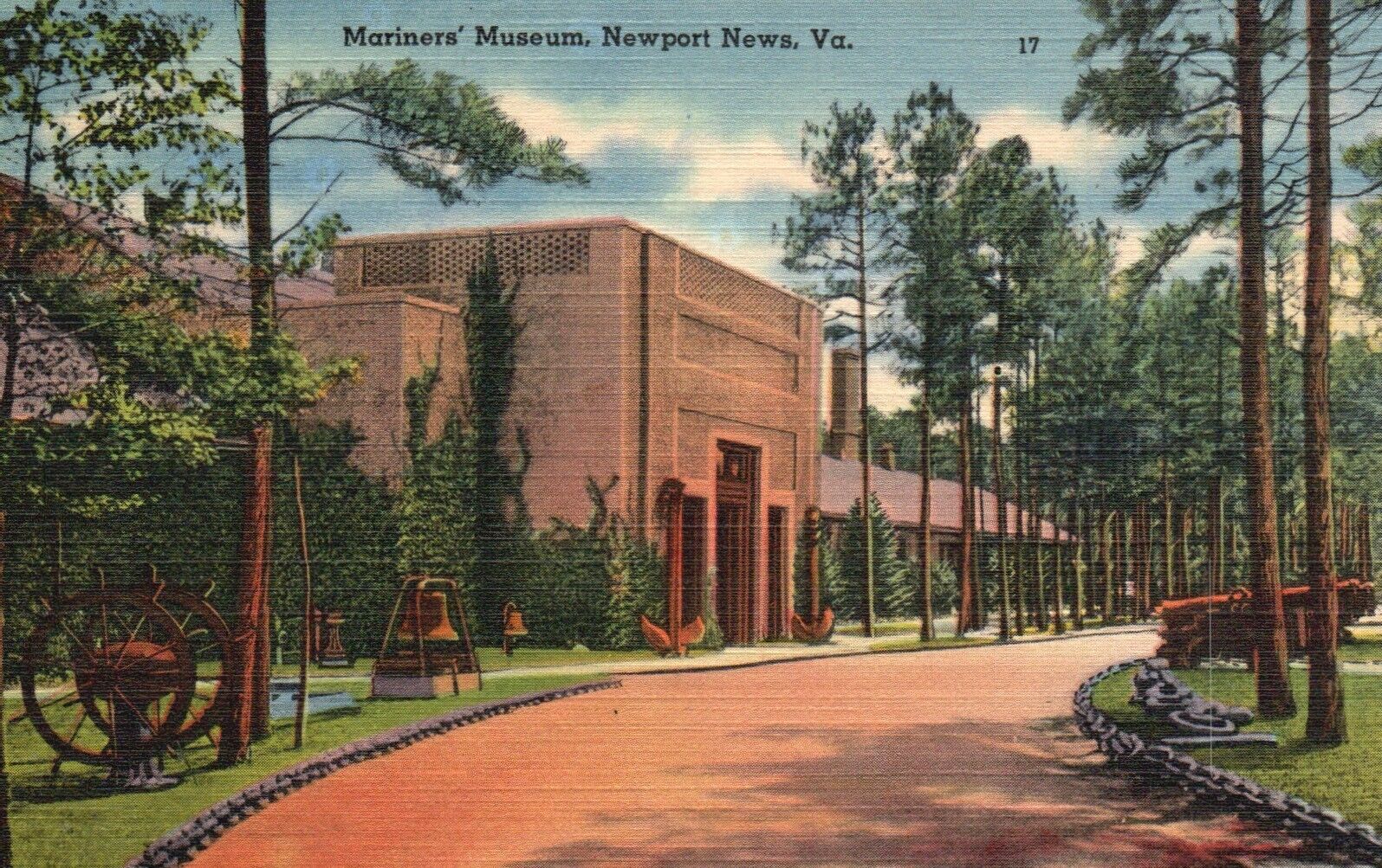 Postcard VA Newport News Virginia Mariners Museum Linen Unposted Vintage PC H543
