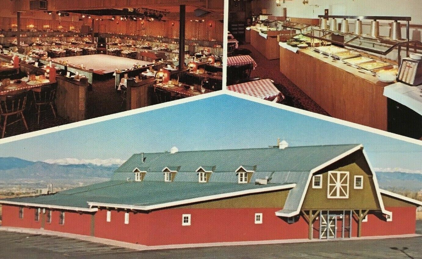 Country Dinner Playhouse Postcard Englewood CO Colorado Inside Views