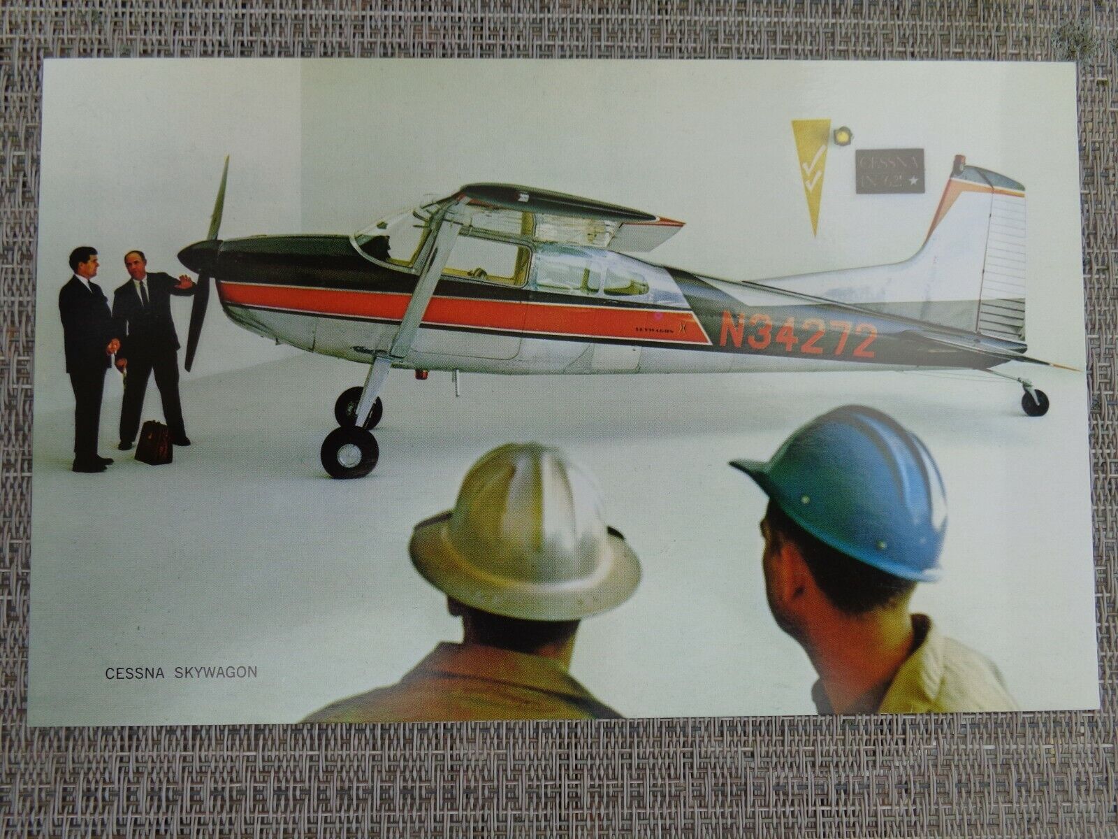 Vintage 1962 Cessna Skywagon Unused Dealer's Promotional Postcard 