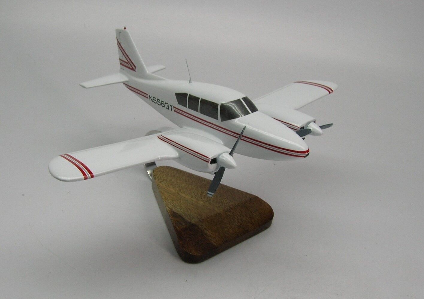 Piper Aztec Private Civilian Airplane Desktop Wood Model Small New
