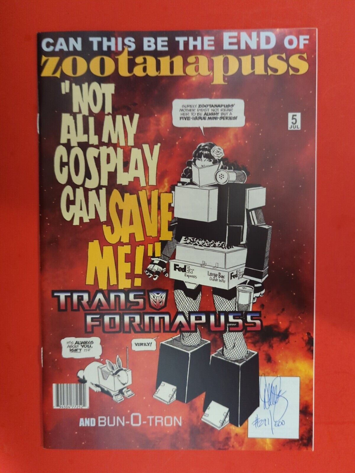 Zootanapuss #5 signed Dave Sim #281/600 Transformers parody Glamourpuss VHTF (B4