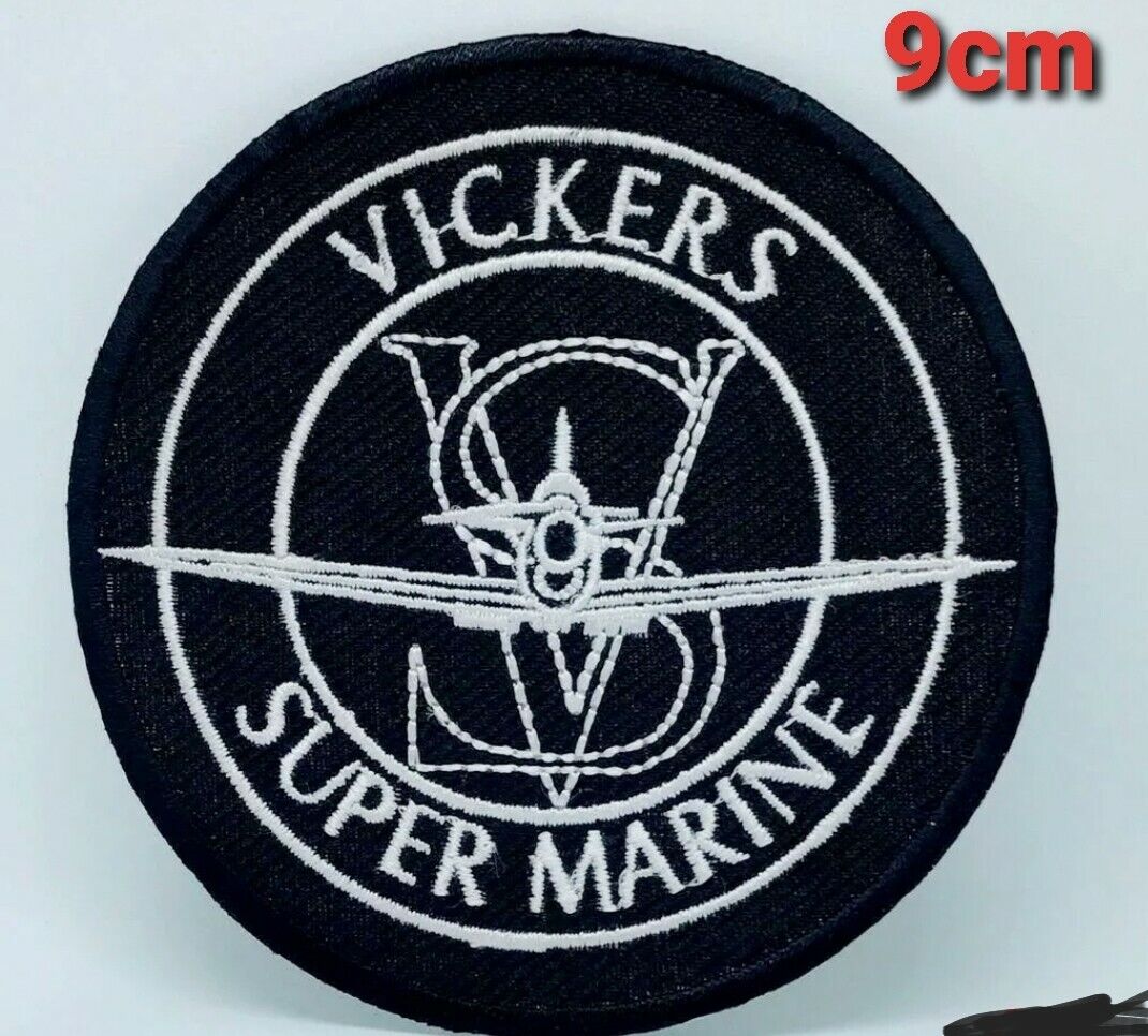 Vickers Super Marine Spitfire Aircraft Company Iron on Embroidered Patch