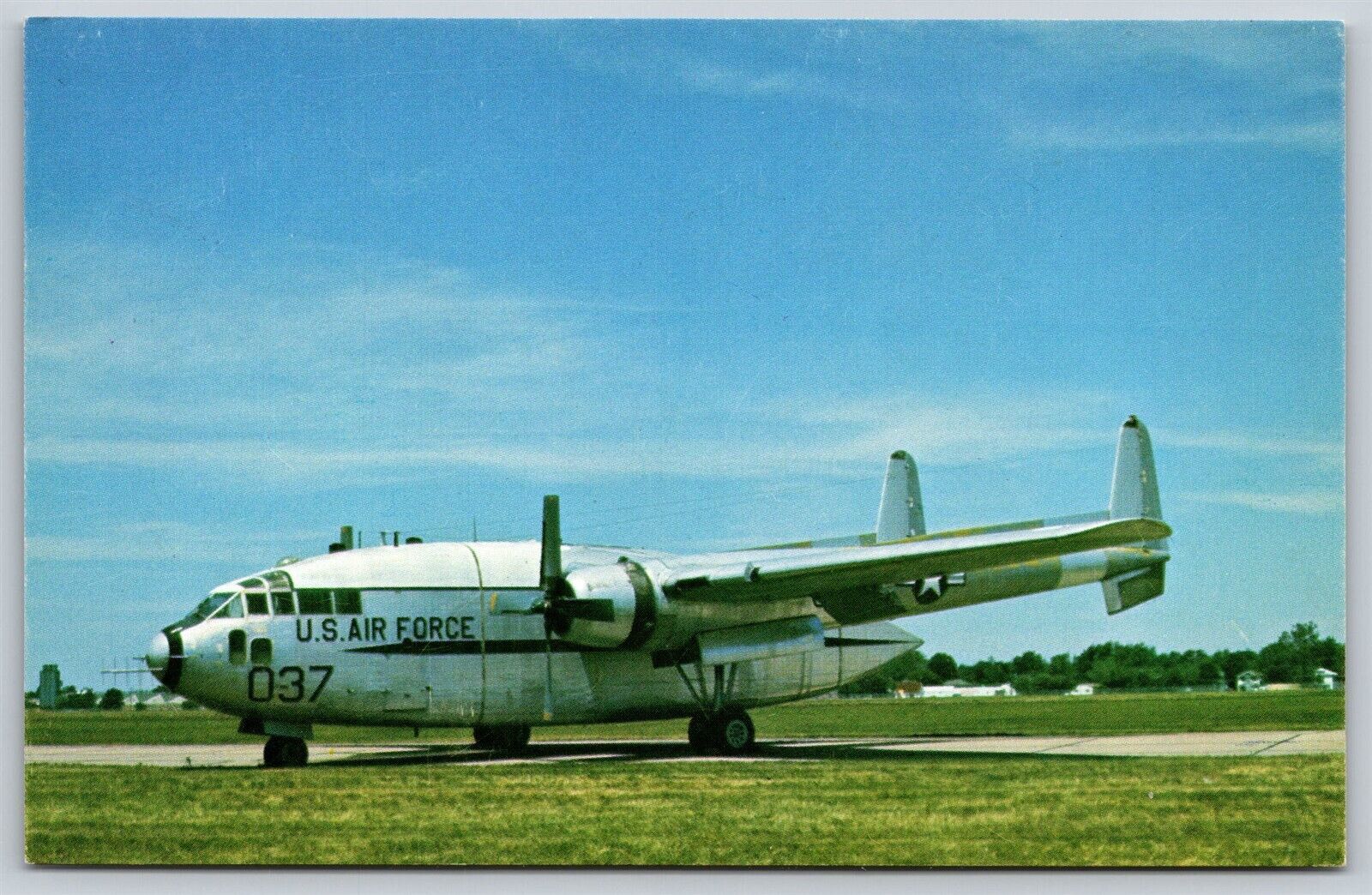 Postcard Fairchild C-119J Packet military aircraft S141