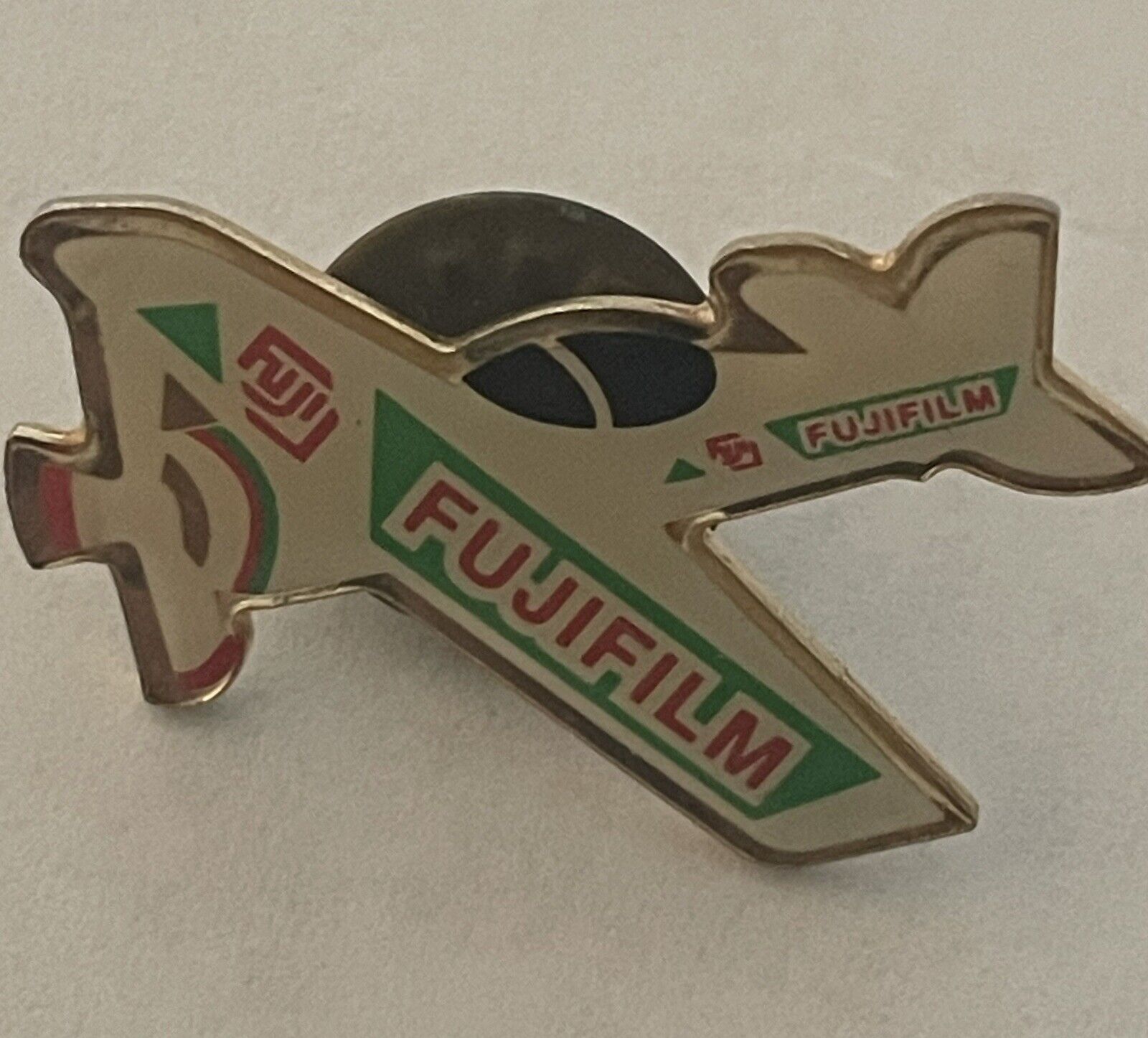 Vintage FUJIFILM Airplane Pin Hat Lapel