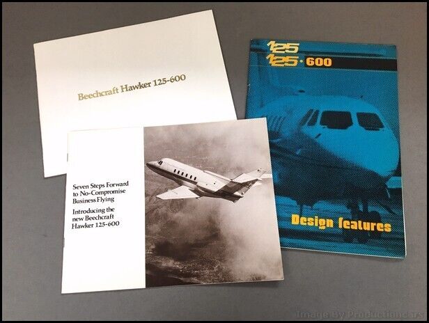 1973 Beechcraft Hawker 125-600 Airplane Aircraft Vintage Brochure Catalog SET